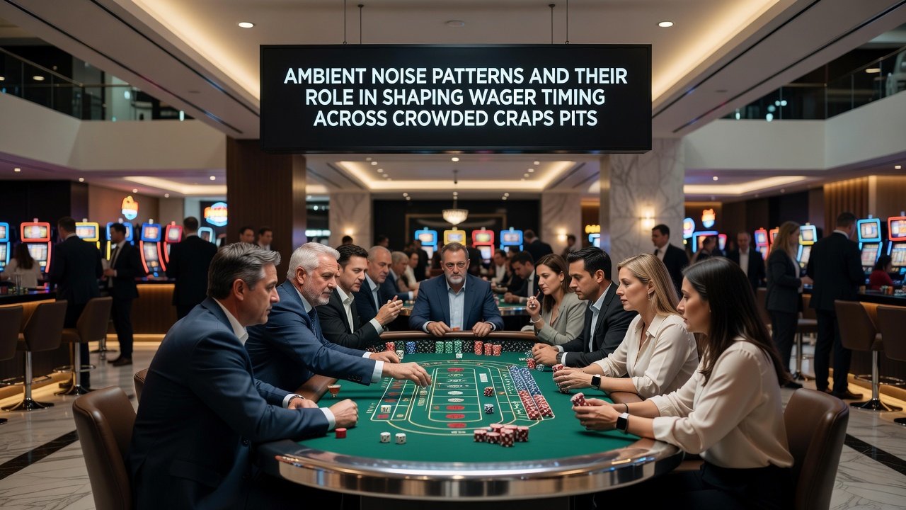 Close view of craps table action highlighting dice movement and surrounding player positioning under typical casino lighting