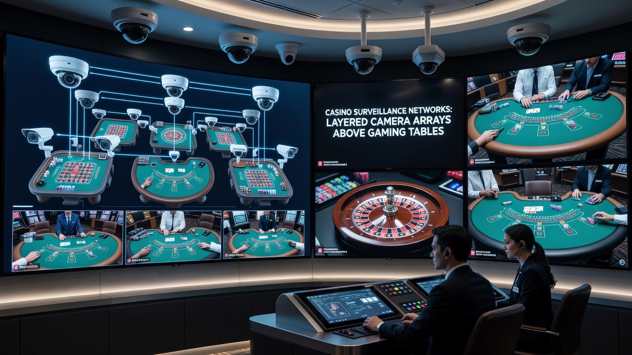 Analysts reviewing real-time footage in a centralized casino surveillance monitoring room
