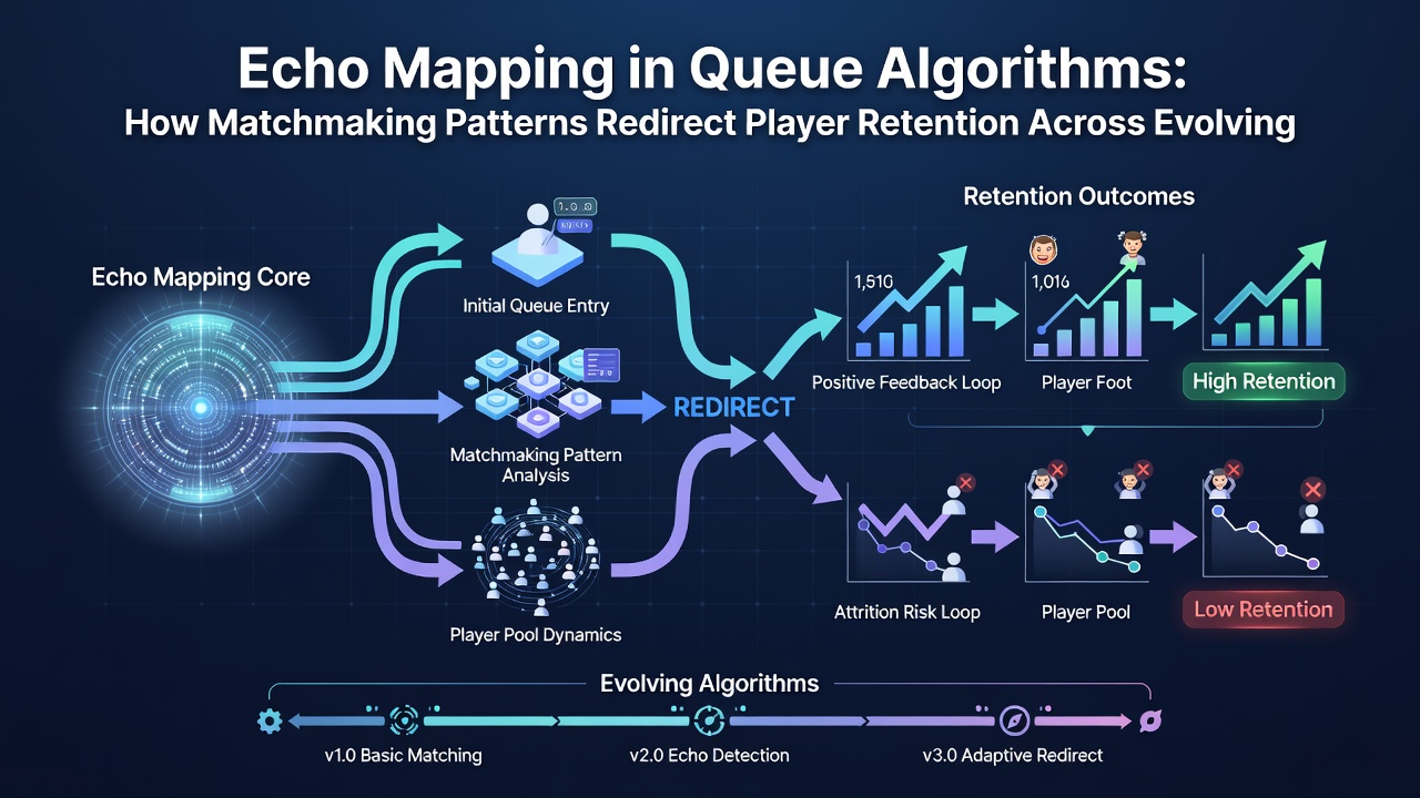 Diagram illustrating echo patterns in evolving team arena matchmaking systems